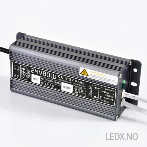 LED 80 watt strip trafo (TRW-1224-80)