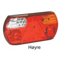 LED baklys kombinert med ryggelys / tåkelys / bremselys / blinklys / kjørelys og reflekstrekant (LED-BLK\R-12-24)(RG)